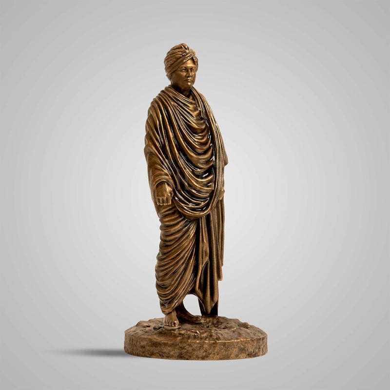 SILAII Swami Vivekananda Full Figure Sculpture Elegant Home Decor for Living Room Inspirational Indian Art Piece - Image 3