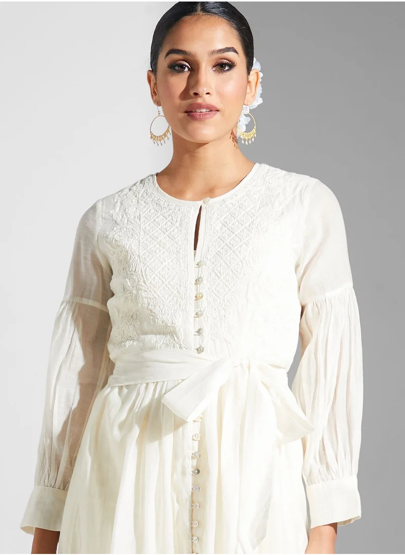 RITU KUMAR Button Detail Kurti & Pants Set