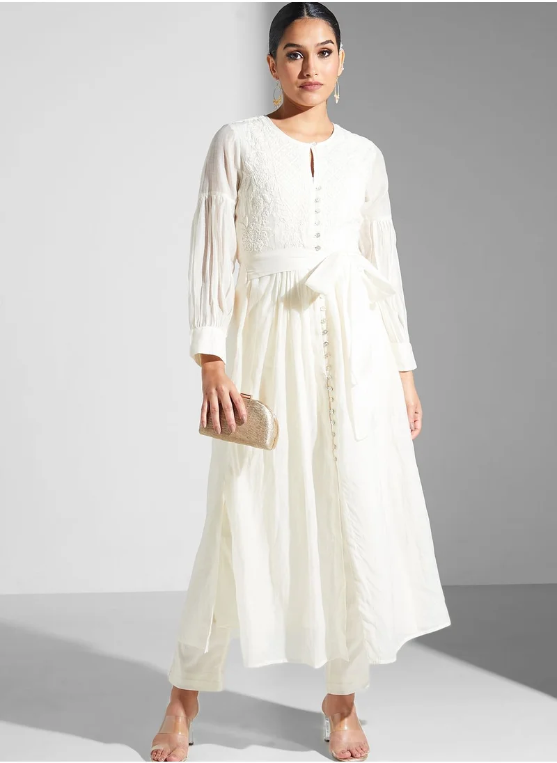 RITU KUMAR Button Detail Kurti & Pants Set