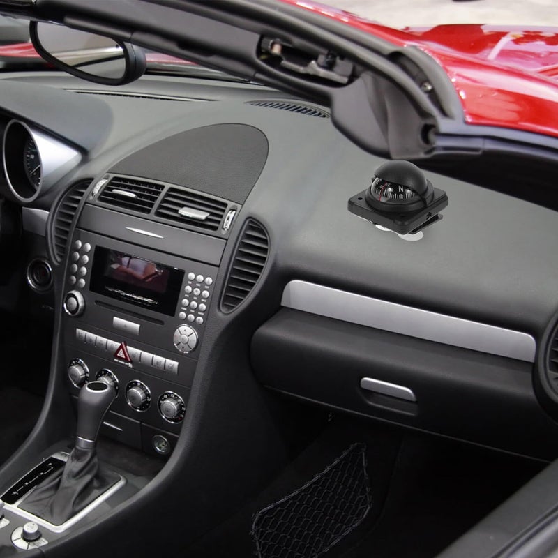 Automotive Dashboard Compass with Adjustable Magnetic Declination Black - Image 4