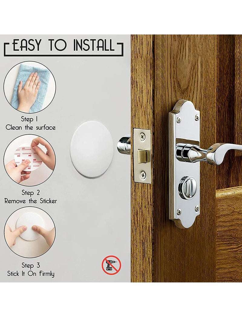 Suntown Door Stopper Wall Protector Large with Strong 3M Adhesive - Quiet and Shock Absorbent Silicone Wall Protectors from Door Knobs - Discreet Door Bumper to Protect Every Wall Surface - Image 5