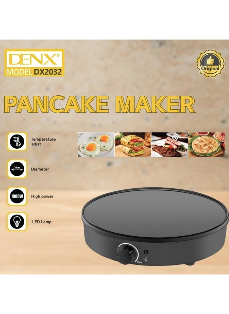 Crepe Pancake Maker, Adjustable Temperature Control, 1000W, Electric Non-Stick Griddle Baking Pan , Black - pzsku/ZB283A6266F95112870FFZ/45/_/1734854865/197b8a46-d432-4449-94c8-5d81426f6931