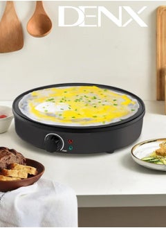 Denx Crepe Pancake Maker, Adjustable Temperature Control, 1000W, Electric Non-Stick Griddle Baking Pan , Black  - Image 2