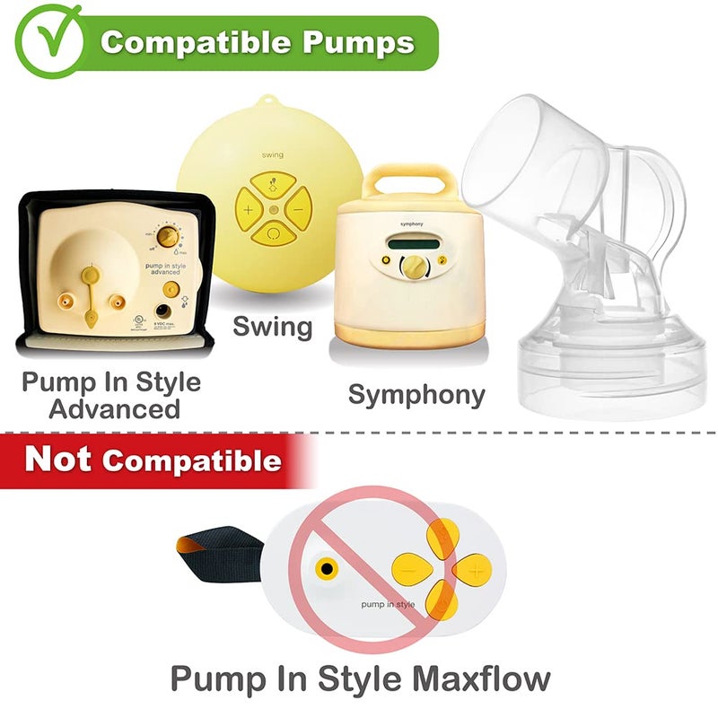 Nenesupply Pump Parts 27mm Flanges Compatible with Medela Breastpump Flange Valve Membrane Connector Compatible with Personalfit Connector Not Original Medela Pump Parts. Pump in Style Symphony - Image 2