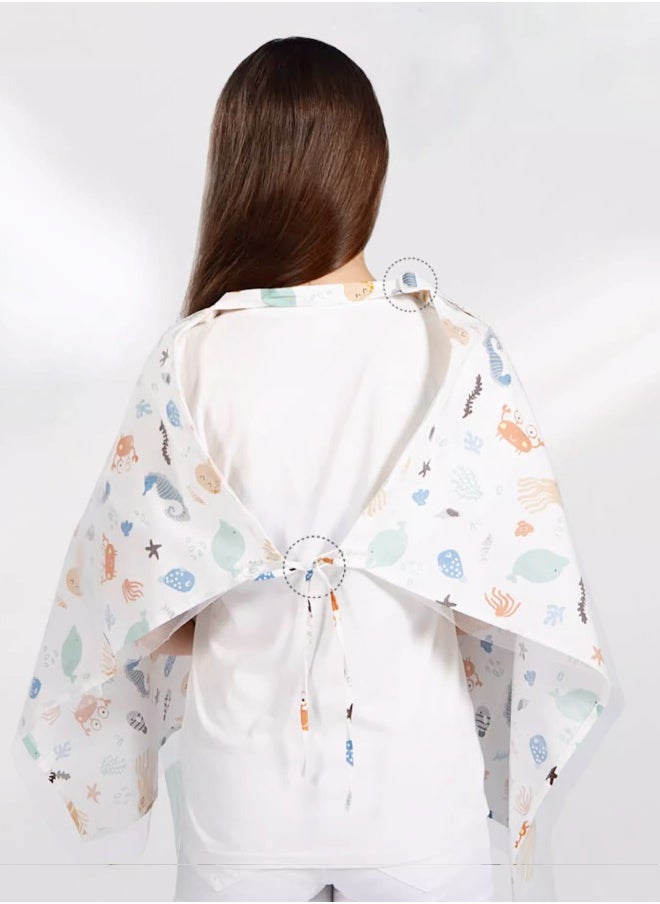 Aissiora Nursing Cover for Breastfeeding  Breathable 100% Cotton Breastfeeding Cover with Rigid Hoop for Mother Nursing Apron Multi-use Carseat Canopy  - Image 5