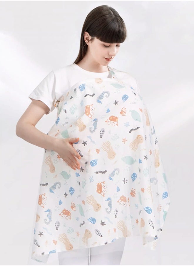 Aissiora Nursing Cover for Breastfeeding  Breathable 100% Cotton Breastfeeding Cover with Rigid Hoop for Mother Nursing Apron Multi-use Carseat Canopy  - Image 4