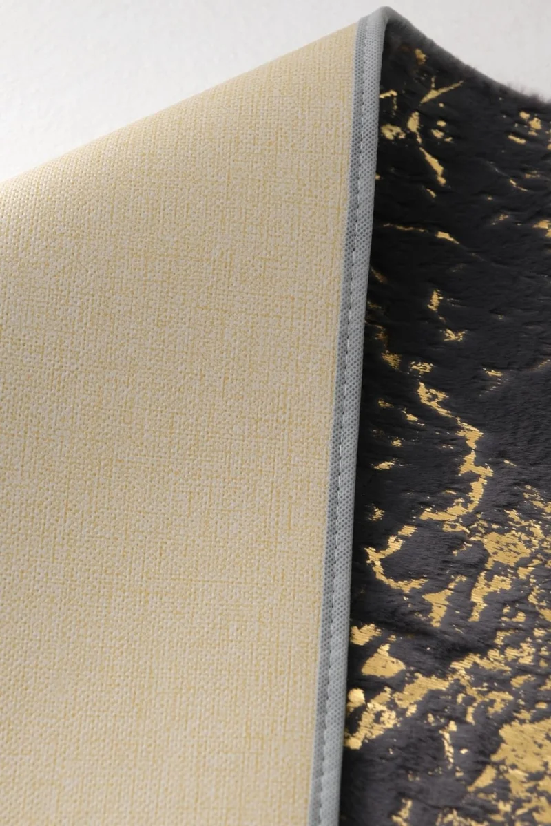 Favora Glitter Rabbit Feather 2-Piece Mop Set - Anthracite-Gold