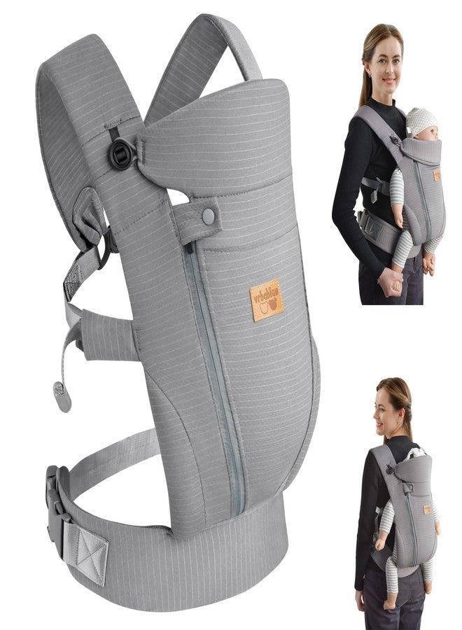 vrbabies New Upgrade Ergonomic Baby Carrier Newborn Toddler Wrap Carrier,Hands Free Baby Sitting Support Sling,Breathable,Perfect for Infants/Chest Sling for Babies Shower Gift(Dark Grey) - Image 1