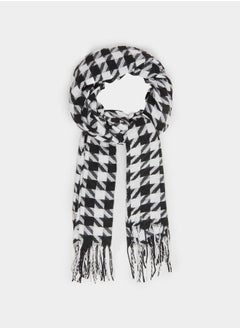Styli Houndstooth Pattern Scarf  - Image 1