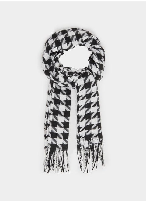 Houndstooth Pattern Scarf