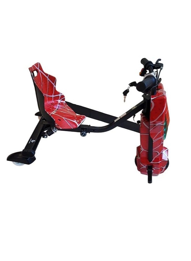 Shard Big-Drifting Scooter 3 Wheel Electric Scooter - 3 Lights - Shock Absorber Safety Gears Speed Up To 20KM/h Driving Modes- Bluetooth- Speaker mix spider red - Image 1