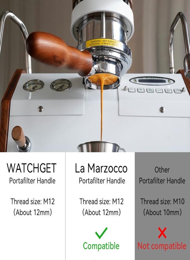 watchget Coffee Portafilter Handle M12 Wood Handle for La Marzocco Portafilter Handle Replacement - Image 3