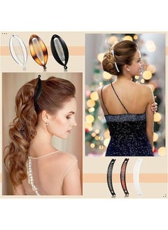 GELESE Banana Hair Clips Classic Clincher Combs Large Double Comb Fishtail Hair Clip Banana Ponytail Holder Clip for Women, 4 Styles 12 Pieces  - Image 3