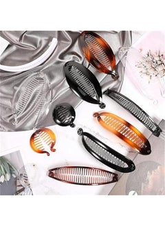 GELESE Banana Hair Clips Classic Clincher Combs Large Double Comb Fishtail Hair Clip Banana Ponytail Holder Clip for Women, 4 Styles 12 Pieces  - Image 4