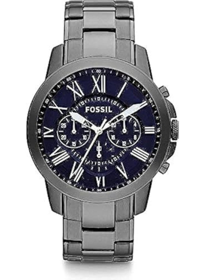 Fossil Men's Black Dial Quartz Chronograph Watch with Black Stainless Steel Strap FS4787 - Image 1