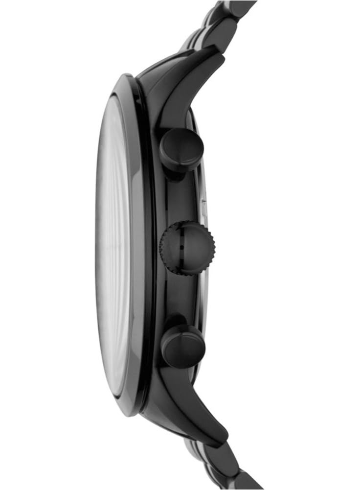 Fossil Men's Black Dial Quartz Chronograph Watch with Black Stainless Steel Strap FS4787 - Image 3