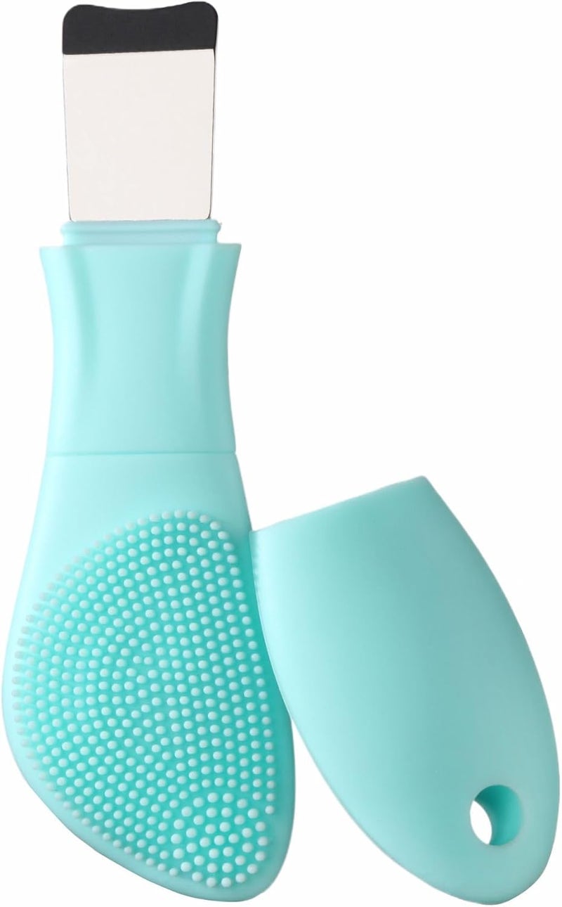يدمال مزيل الرؤوس السوداء وفرشاة تنظيف الوجه السيليكونية، ملعقة الوجه، فرشاة تنظيف الوجه، فرشاة المسام، مقشر فرشاة الوجه للتنظيف العميق للوجه (سماوي) - Image 1