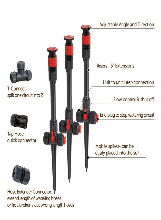 Eden 96093 Multi-Adjustable Flex Design Garden Sprinkler with Extension Set, Great for DIY Gardening Product - Image 5