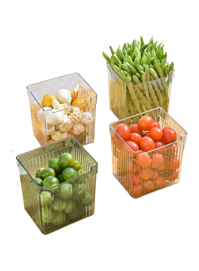 Canjiangjun Refrigerator Side Door Storage Box, 3-Pack, Food Preservation Container, Freezer Interior Shelf Organizer, Storage Box, Food Preservation Tool, White - Image 2