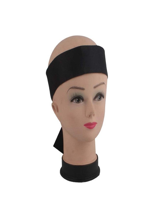 تينسيري ربطة شعر تينسيري، قطعتان من ربطات الشعر الساتان لتثبيت الشعر المستعار للنساء والفتيات، مناسبة للمكياج واليوغا والرياضة والشعر المستعار الأمامي الدانتيل، باللونين الأسود والوردي الأحمر - Image 2