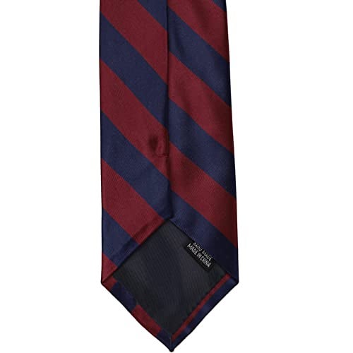 tiemart Striped Tie (Maroon and Navy) - Image 5