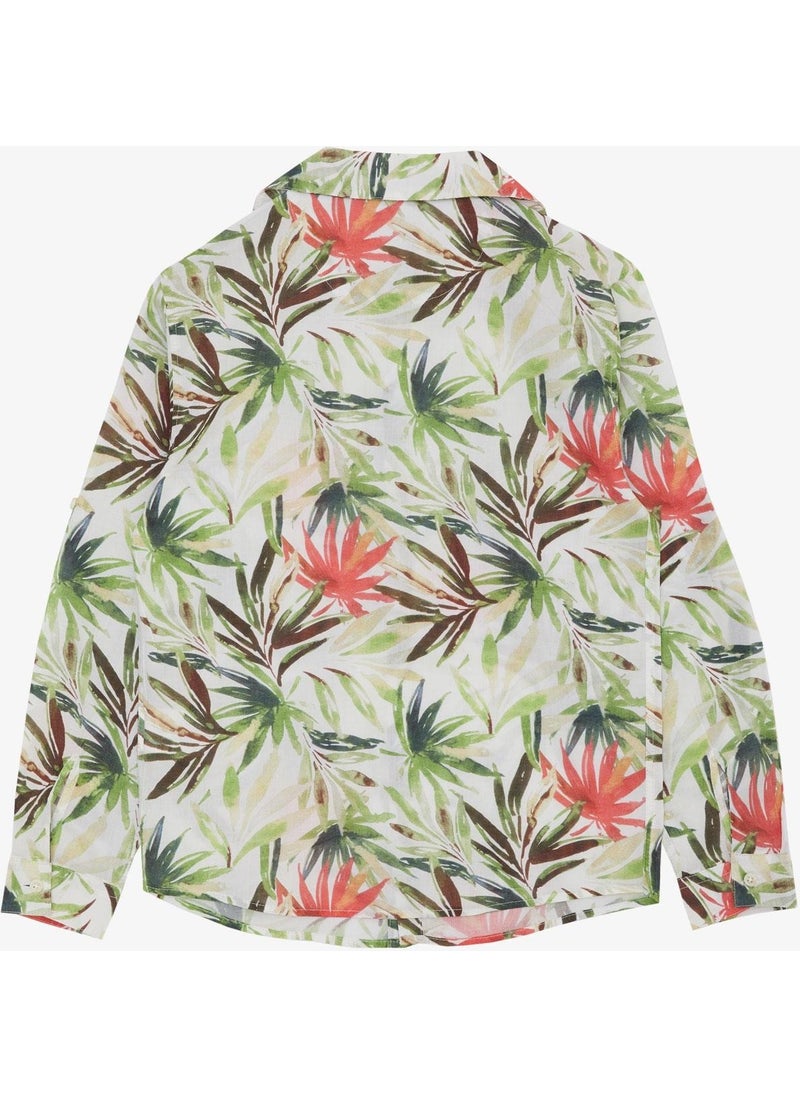 Jack Lions - Boy's Shirt Floral Patterned Buttoned Age 5-9, Mixed Color - Image 1