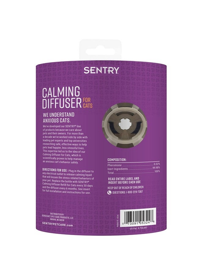 Sentry Calming Diffuser for Cats, Plug-in Cat Pheromone Diffuser, Reduces Stress and Bad Behavior, 30-Day Release - Image 2