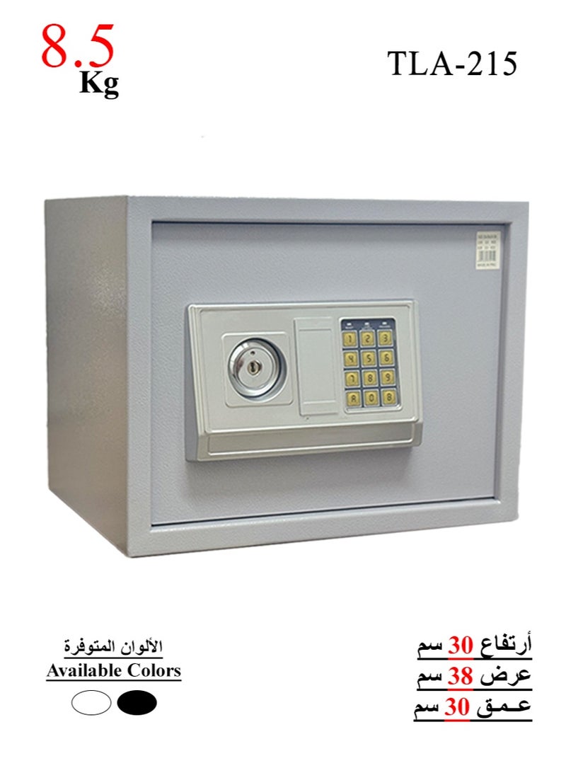 تجوري خزنة فندقية أمنية - مقاومة للحرائق نوع القفل ( لوحة أرقام دجتال + مفتاح ) مقاس 40*38*30 سم وزن 9 كيلو - Image 1