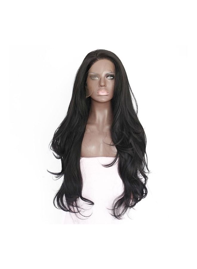 NIBEMINENT Long Wavy Hair Wig Black - Image 1
