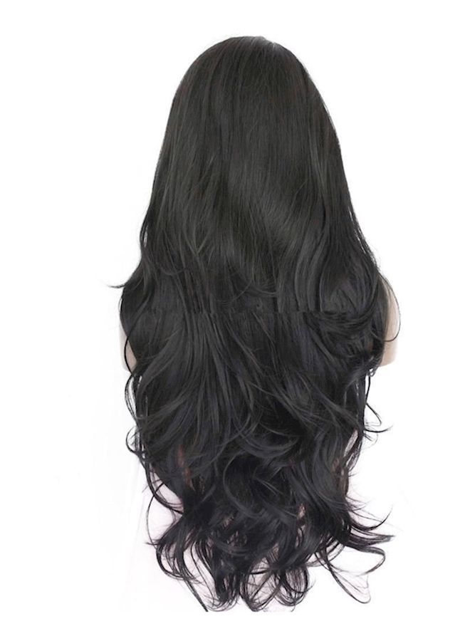 NIBEMINENT Long Wavy Hair Wig Black - Image 2