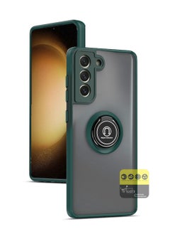 Wtech Matte Smoky Translucent With Built-In Kickstand Magnetic Car Holder Ring Case Cover For Samsung Galaxy S23 Plus 5G 2023 Dark Green  - Image 4