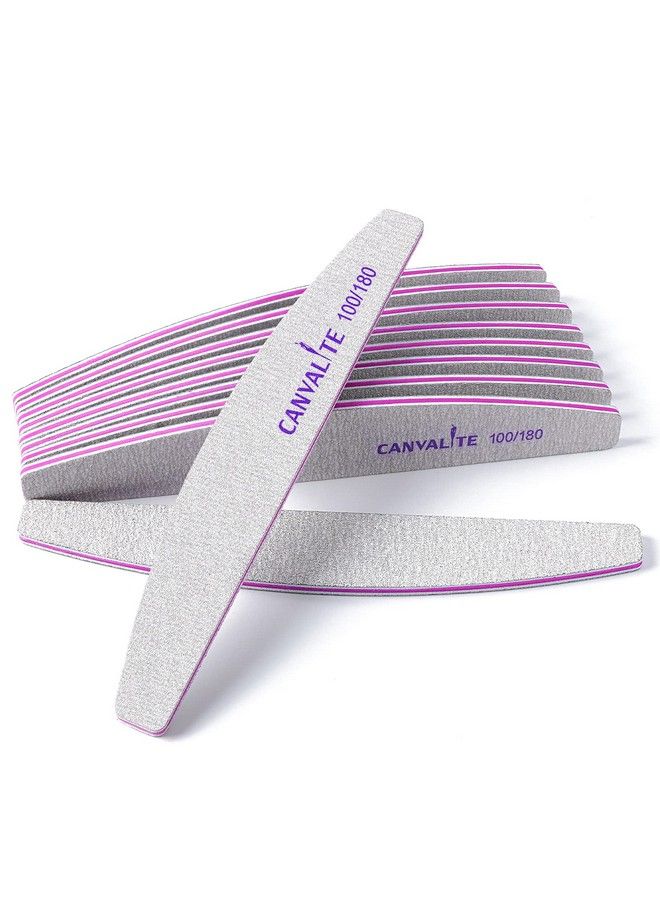 Canvalite 10 Pcs Nail File Professional Nail Files Reusable Double Sided Emery Board(100180 Grit) Nail Styling Tools For Home And Salon Use - Image 2