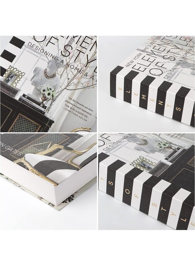 4PCS Decorative Books, Faux Books for Decoration, Modern Fashion Decorative Books Set for Hardcover Home Decor, Fake Book Stacks Display for Bookshelf Living Room Decor - Image 3