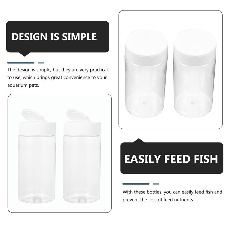 DECHOUS Aquarium Fish Feeding Bottles White Multi-Hole Containers for Ornamental and Tropical Fish - Image 4