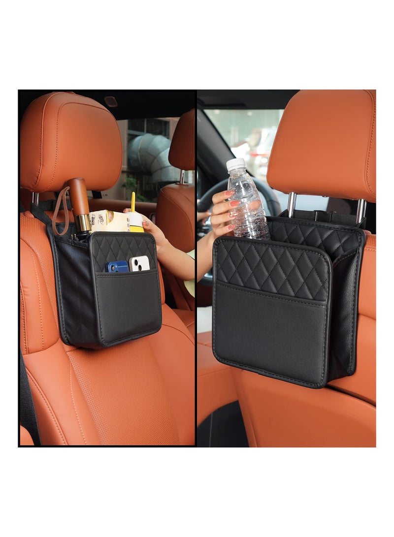 SYOSI Car Organiser, Car Seat Back Hanging Bag Car Document Holder Multi-Pocket Bottle Bag Storage Box Organizer Travel Tidy Pouch, Car Accessories for Family Road Trip, Car Back Seat Organiser for Kids - Image 2