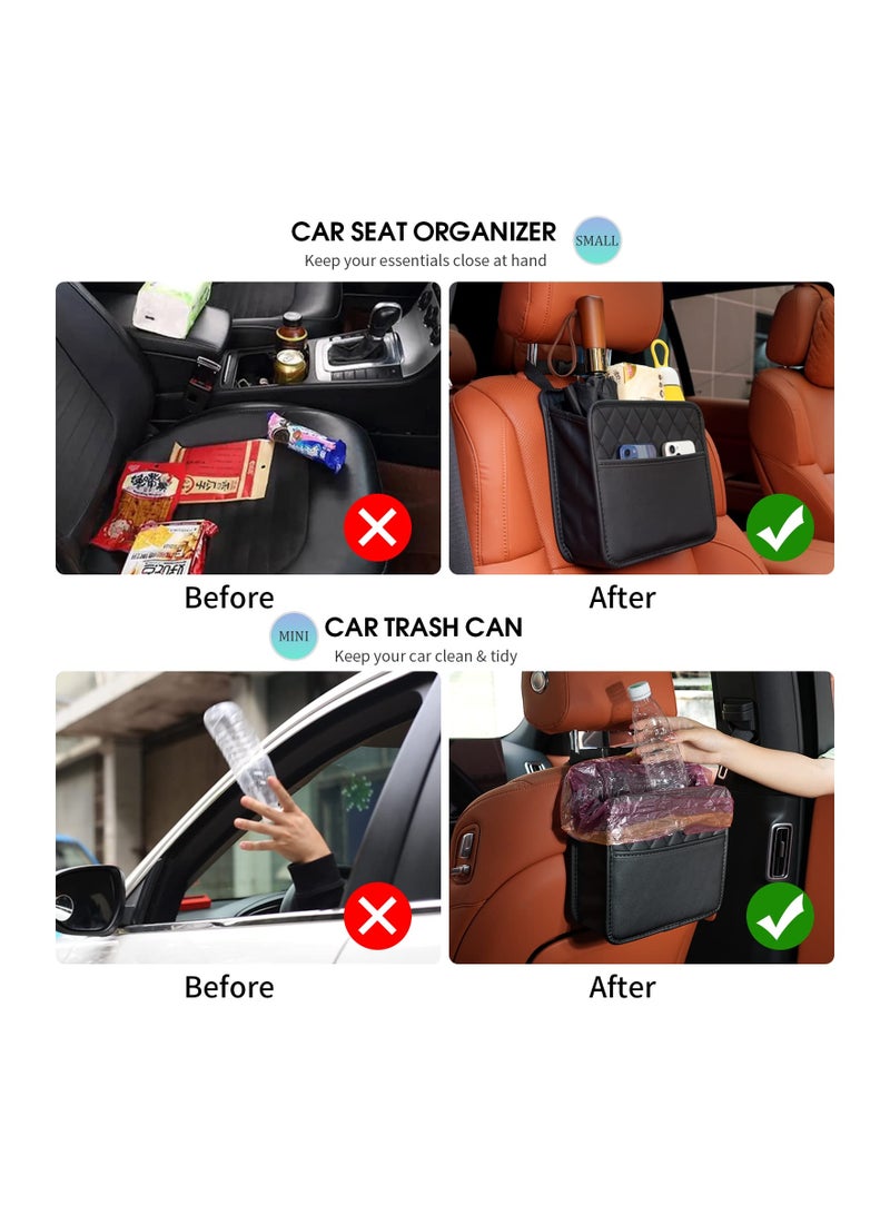 SYOSI Car Organiser, Car Seat Back Hanging Bag Car Document Holder Multi-Pocket Bottle Bag Storage Box Organizer Travel Tidy Pouch, Car Accessories for Family Road Trip, Car Back Seat Organiser for Kids - Image 4