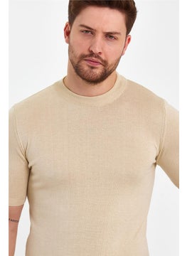 Cool Tarz Cool Style Stone Men's Half Turtleneck Plain Knitwear T-SHIRT-TRZ19129R08S  - Image 5