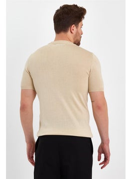 Cool Tarz Cool Style Stone Men's Half Turtleneck Plain Knitwear T-SHIRT-TRZ19129R08S  - Image 3