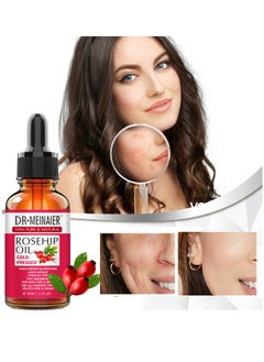 DR.MEINAIER Rosehip Oil - 100% Cold Pressed and Unrefined - Non-Greasy Highly Absorbent - Nourishes, Moisturizes and Dramatically Reduces Fine Lines, Scars, Stretch Marks and Skin, Hair & Body & Face for Rosehip  - Image 4