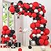LUDEOU Red Black Silver Balloon Garland Arch Kit Metallic Red Black Balloons Red Silver Balloons for Retirement Class Of 2025 Graduation Anniversary Birthday Party Decorations - Image 4