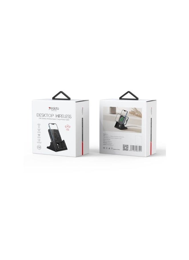 Yesido DS15 15W Desktop Wireless Fast Charger with Detachable Phone Holder  - Image 4