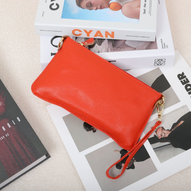 Hot Selling Genuine Leather Women's Bag Top Layer Cowhide Clutch Bag Crossbody Shoulder Bag Envelope Bag Mobile Phone Bag Women's Small Bag - Image 2
