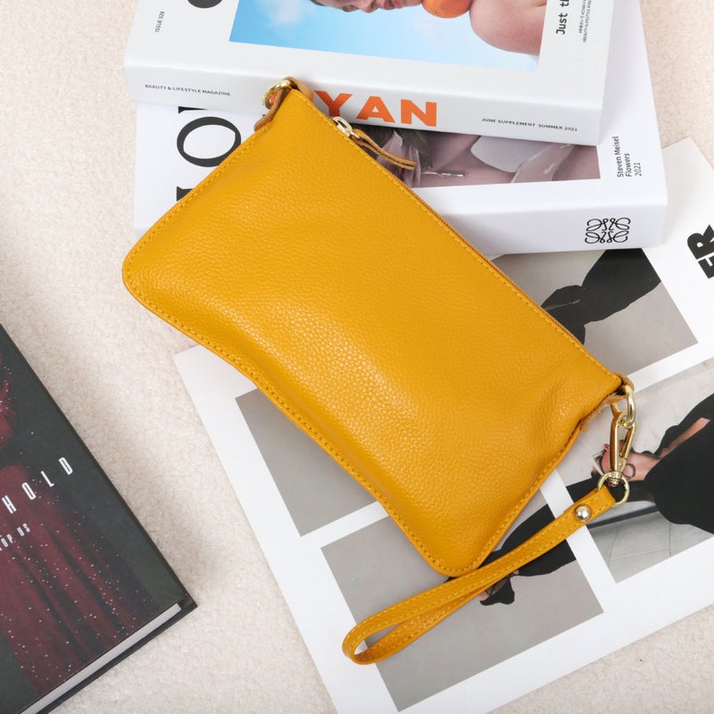 Hot Selling Genuine Leather Women's Bag Top Layer Cowhide Clutch Bag Crossbody Shoulder Bag Envelope Bag Mobile Phone Bag Women's Small Bag - Image 4
