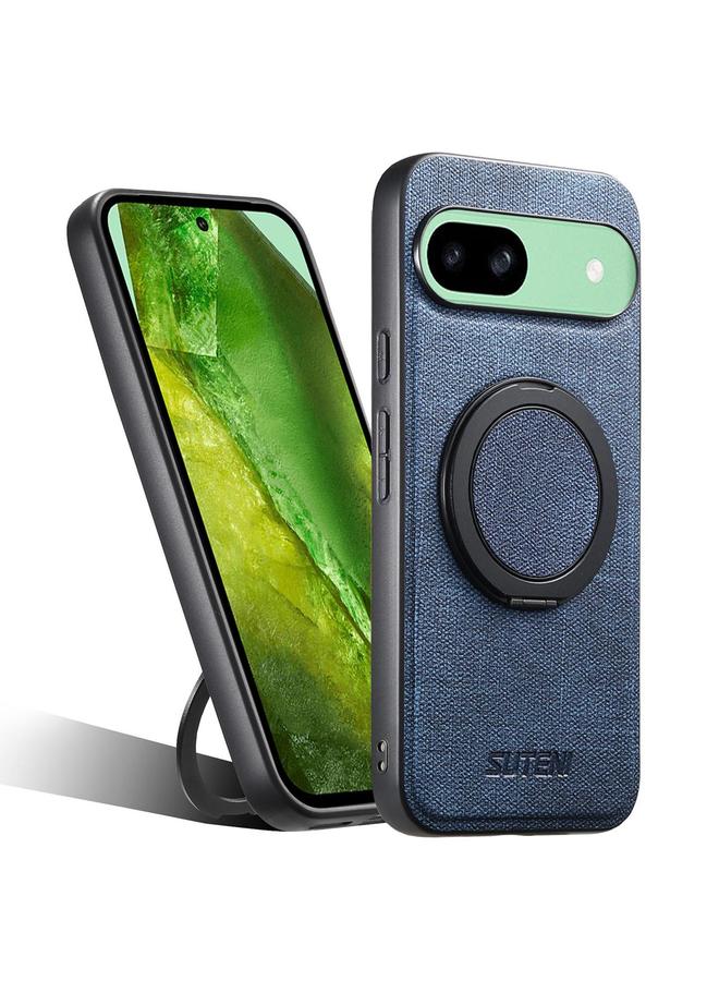 سوتين جراب لهاتف Google Pixel 8a G3 مع حامل دوار 360 درجة من MagSafe مصنوع من جلد الدنيم - Image 1