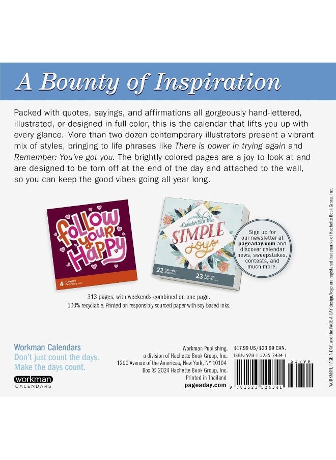 Today Is Going to Be a Great Day Page-A-Day® Calendar 2025: 365 Days of Words to Inspire and Art to Keep - pzsku/ZB284DA9E2FF13EB8E48EZ/45/_/1737870605/fda97348-88a0-44fc-a9ff-d8675bf35aa4