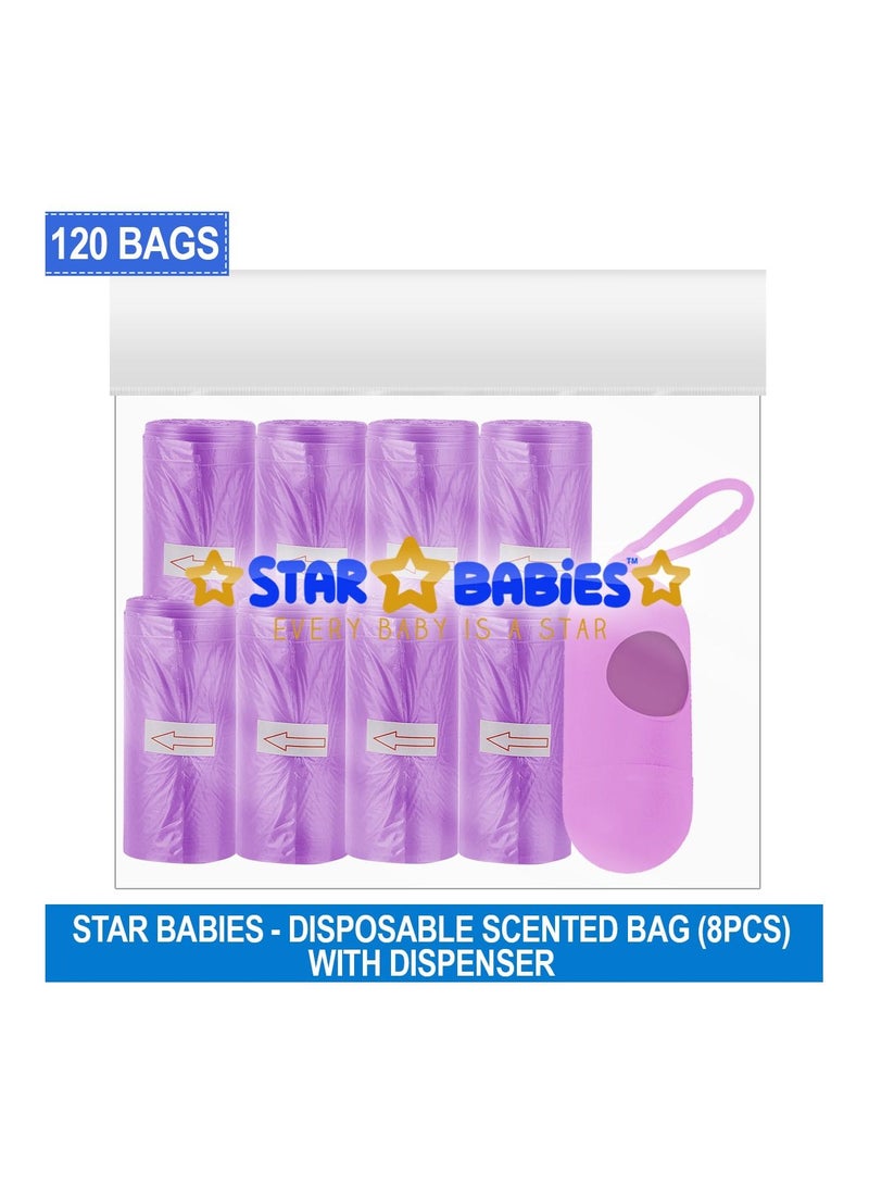Star Babies Scented Bag Pack of 8 with Dispenser - Lavender - Image 3