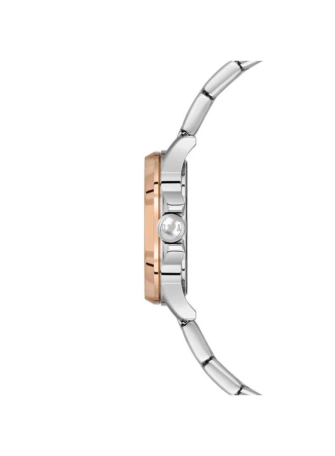 U.S. Polo Assn. Stile 30mm Women's Watch with Silver Dial & Stainless Steel Bracelet