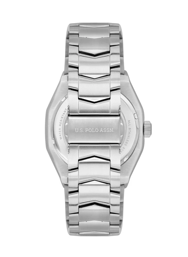 يو اس بولو اسن 43mm Modern Classic Men's Watch with Forest Green Dial & Stainless Steel Bracelet