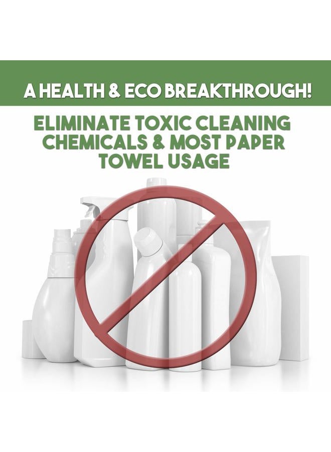 Life Miracle Nano Towels - Amazing Eco Fabric That Cleans Virtually Any Surface with Only Water. No More Paper Towels Or Toxic Chemicals. 4-Pack (8x8, Nano Blue) - Image 4