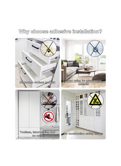 Y&D Cabinet Magnetic Catch Adhesive, 4 Pack Door Strong Magnet Latch Medium Kitchen for Cupboard Closure Closet Closing Drawer  - Image 3